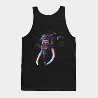 Artistic Colorful African Elephant Tank Top